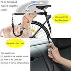 Dog Seat Belt for Car, Retractable Adjustable Nylon Pet Seatbelts for Vehicle Headrests, Elastic & Durable Car Harness, Dogs Leash Accessories for Bicycles (Only Leash Red)