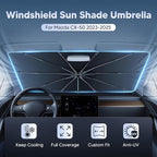 Autorder Windshield Sun Shade Umbrella for 2023-2026 Mazda CX-50 CX50 Accessories,Upgraded Ice Crystal Material,Easy Setup Umbrella Sunshade for Car Windshield,100% Sun Blocking