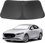 Windshield Sun Shade Fit for 2019-2024 2025 2026 Mazda 3 Accessories Mazda3 Hatchback/Sedan Window Shade Cover Foldable Sunshade Shield Blocker Keeps Cool