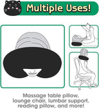 H HOMEWINS Travel Pillow for Kids,Cute Animal Neck Pillow for Boys Girls,Soft Neck Head Chin Support Pillow,Travel Accessories for Airplane, Car, Train,Recline (Black cat)