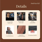 Red Rain F150 Leather Car Seat Covers Custom Fit for Ford F150 SuperCrew/CrewCab 2015-2025 XL XLT STX Pickup Truck Black and Brown Auto Seat Protector 5 Seater (F150-Black+Brown)