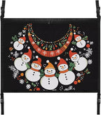 Generic Christmas Necklace Snowman Car Storage Mesh Organizer Ceiling Cargo Net Double-Layer Adjustable Zipper Truck SUVs Travel Road Trip Essentials Interior Organizer Christmas Decor Gifts