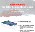 zzlamb Camping Blanket for Cold Weather,Outdoor Puffy Blanket Portable Down Alternative,Windproof Warm Cloak with Snaps,Cozy Quilt Backpacking Picnic RV Travel Plane Car Hammock Beach Climbing