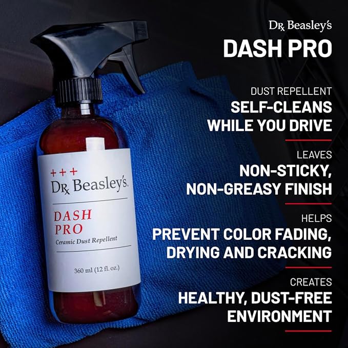Dr. Beasley's Dash Pro Self-Cleans, Non-Greasy Finish, Prevents Color Fading, Drying and Cracking, 4 Fl Oz