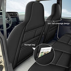 AOMSAZTO Seat Covers Custom for Jeep Cherokee 1997 1998 1999 2000 2001 Full Set Waterproof Faux Leather Automotive Cushion Protector Pet Friendly Black