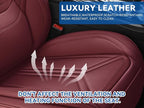 Car Seat Covers, Premium Leather Car Seat Covers, Waterproof and Breathable Seat Covers, Universal Car Seat Protector Fit for Cars, Trucks, SUVs, Pick-ups (Wine Red, 2 PCS Front Seat)