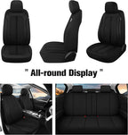 Breathable Premium Car Seat Covers Front Set，3D Air-Mesh Seat Covers for Cars，Comfortable Safety Airbag Compatible，Universal for Most Cars Sedan Truck SUV(Black)
