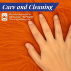 Andalus Brands Pure Australian Sheepskin Fluffy Car Center Console Cover, Luxurious Non-Shedding Furry Arm Rest Cover for Car, Versatile for All Seasons, Orange - (11.47" X 6.3")