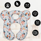 Baby Travel Pillow, Infant Kid's Cushion Soft and Skin Friendly for Car Seat, Pushchair and Stroller (Style M)