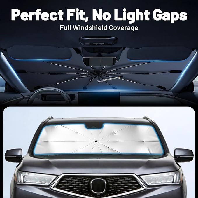 Car Windshield Sun Shade for Hyundai Tucson 2022-2026 –[Reflective Coated Fabric] Sunshade Umbrella for Front Window, Car Shades Sun Visor Keep Car Cool and Protects Interior, 1:1 Exact Fit
