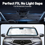 Car Windshield Sun Shade for GMC Acadia 2024-2026 –[Reflective Coated Fabric] Sunshade Umbrella for Front Window, Car Shades Sun Visor Keep Car Cool and Protects Interior, 1:1 Exact Fit