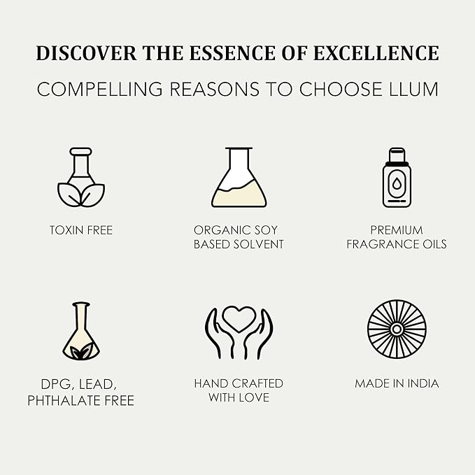 Llum Black Oud Hanging Car Air Freshener – Luxury Automotive Perfume Diffuser 10ml (0.34 fl oz), Long-Lasting Fragrance, Alcohol-Free Non-Toxic Car Scent, Glass Bottle With Wood Cap