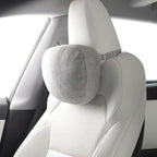 TPARTS Headrest Neck Pillow for Tesla Model 3/Y/X/S, Soft Faux Suede Fabric Car Neck Support Pillow Cushion for Traveling (Filled with Dupont Sorona Fiber)-1pc Gray