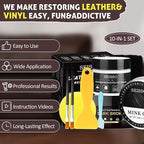 SEISSO Leather Repair Kit for Furniture, Dark Brown Vinyl Repair Kit with Mink Oil Car Interior Leather Recoloring Balm for Scratches, Fading Shoes, Car Seat, Sofa
