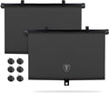 Firestone 2 Pack Retractable Automotive Sunshade Car Window Sunshades - Blocks 99% UV Rays, Lightweight & Compact Car Side Window Shade with Automatic Retract Button, Blocks Glare & Heat, Black