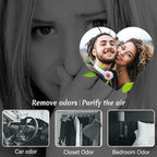 Custom Air fresheners with Picture - Personalized Photo Air Freshener for Car,Personalized Double Side Photo Text for Car Bathroom, Wardrobe Gifts for Boyfriend Men Women (Heart, personalized)