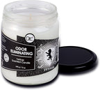 Vetiver Odor Eliminating Highly Fragranced Candle - Eliminates 95% of Pet, Smoke, Food, and Other Smells Quickly - Up to 80 Hour Burn time - 12 Ounce Premium Soy Blend