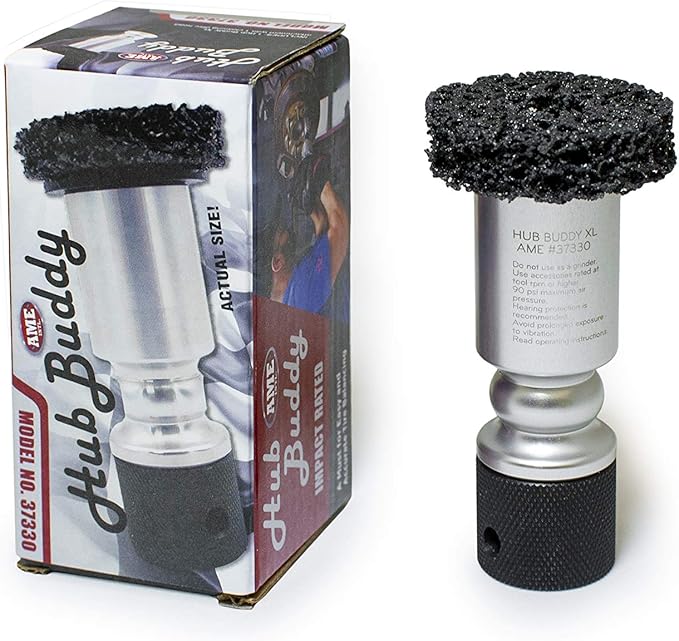 AME INTL 37330 Hub Buddy Stud & Surface Cleaner Pad for 1/2" Impact Wrench – Rust & Debris Removal Tool
