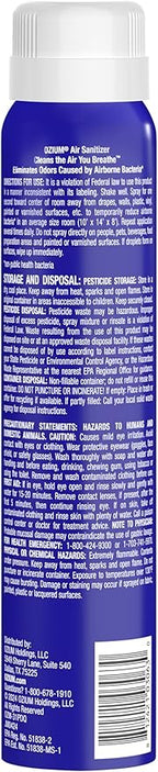Ozium 3.5 Oz. Air Sanitizer & Odor Eliminator for Homes, Cars, Offices and More, Outdoor Essence Scent, 2 Pack