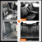 CX-90 Car Seat Covers Custom Fit for Mazda CX-90 2007-2026, Full Coverage Premium Leather Waterproof Breathable Seat Covers, Automotive Seat Protectors, Airbag Compatible(2 Front Seats, Black)