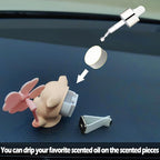 Cute Car Air Freshener Vent Clips, 3D Animal with Mini Fan Diffuser Vent Clip, Air Conditioning Decoration Car Accessories for Women and Men
