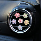 6Pcs Multicolor Pentapetal Flower Car Accessories for Women, Flower Cars Air Vent Clips Air Conditioner Outlet Decoration Car Interior Decor Charm, Air Fresheners Interior Accessories