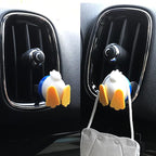 3D OM, Air Freshener Duck(blue) for car, Stylish Fun-3D Printing Plastic (eco PLA), Magnet and Clip Attach to various Objects(Car, Air-cleaner, Fridge, Microwave, Shelf) Solution is not included
