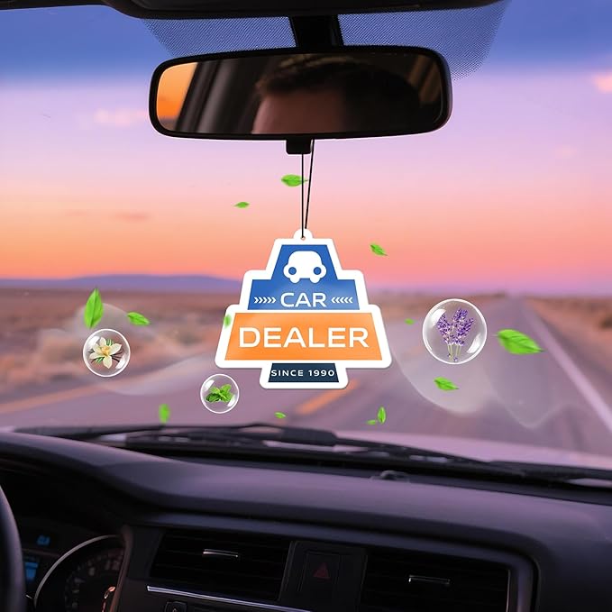 HINFKA 10-1000 Pcs Custom Air Fresheners with Picture – Personalized Double-Sided Photo or Logo Bulk Air Freshener, Customized Gifts for Corporate and Business Branding