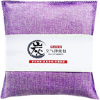 500g Activated Charcoal Air Purifying Bag, Natural Odor Absorber,Natural Smell Deodorizer, Car Air Freshener Bag, Car Air Odor Remover Absorbers for Car, Home, Bedroom, Closet (Purple,1 Pcs)