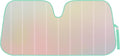 Iridescent Matte White Front Windshield Sunshade-Accordion Folding Auto Shade for Car Truck SUV-Blocks UV Rays Sun Visor Protector-Keeps Your Vehicle Cool- 58 x 27 in