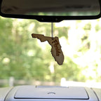 Arotags Florida Wooden Car Air Freshener - Long Lasting Cool Breeze Scent Diffuses for 365+ Days - Includes Hanging Mirror Diffuser and Fragrance Oil - 100% American Made
