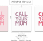 Mancheng-zi Funny Call Your Mom College Dorm Air Freshener 3Pcs, Back to School College Girls Gifts Air Freshener Hanging for Dorm Cars Closet Drawer or Books, Pink Funny Dorm Decor