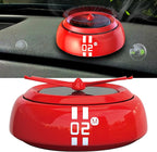 PerGar Car Air Freshener, Solar Energy Rotating Cologne, Autorotation Propeller Design Strong Metal Car Aromatherapy Diffuser Interior Decoration Accessories Diffuser for Vehicle(Red)