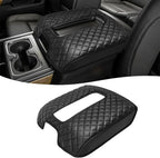 KBH Center Console Armrest Cover for Chevy Silverado & GMC Sierra 1500 2500 3500 2014-2018, Yukon & Tahoe & Suburban 2015-2020, Arm Rest Cushion, Vinyl Leather, Black (Fits Bucket Seat Console Only)