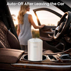 Smart Car Air Fresheners, New Smell Experience by Ultrasonic Mist, Auto On/Off, Natural Fragrance, 3 Adjustable Rechargeable Aroma Diffuser with Built-in Battery, Long Lasting Premium Scent