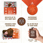 Don’t Die in The Woods - Emergency Sleeping Bag with Hood - Made with Extra Thick Thermal Mylar - 10 Essentials Hiking Camping Blanket, Survival Gear Tactical Car Disaster Bug Out First Aid Kits