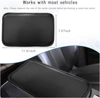 Car Center Console Cushion Pad, Universal Leather Waterproof Armrest Seat Box Cover, Comfortable Auto Armrest Cover Protector, Car Interior Decor Accessories for Most Vehicles (Carbon Fiber)