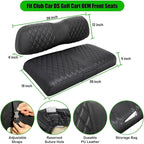 Club Car DS Seat Covers, Golf Cart Seat Covers for Club Car DS OEM Ordinary Seat-Thick Premium Marine Leather Custom Diamond Comfortable/Anti-Scratch/Anti-Fading/Easy to Install