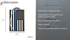 Elektroplate Police Thin Blue Line USA Flag Automotive Air Fresheners for Vehicles | New Car Scent (24-Pack) | Made in the USA