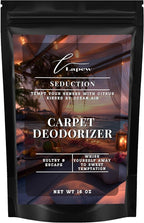 Lapew Seduction Carpet Deodorizer Powder - Pet Safe Freshener for Vacuuming | Scented Odor Eliminator for Home | 16 oz