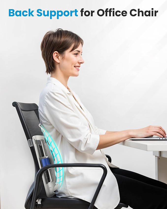 COMFIER Back Support for Office Chair, Lumbar Support with Up & Down Adjustment,Ergonomic Support Pillow for Office Chair, Gifts for Mom Dad Women Men