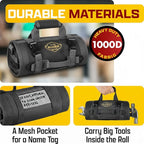 The Ryker Roll Up Tool Bag Organizer Gifts for Dad. Heavy Duty Motorcycle Tool Roll Bag Organizer. Portable Rollup Toolbag w/Detachable Pouches - Tools Bags Mens gifts for him/Mechanic (Black)