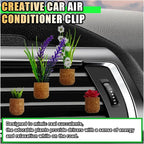 4PCS Plant Air Freshener Vent Clip, 3D Artificial Plant, Cute Mini Car Flower Vase Diffuser, Creative Car Aromatherapy, Interior Decoration Accessories