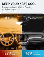 Proadsy Windshield Sun Shade for Volvo XC60 SUV 2018-2024 2025 2026 Foldable Sunshade Protector Blocks UV Rays Keep Car Cooler Accessories
