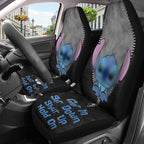 GENANY Blue Alien Car Seat Covers Set of 2, Breathable Front Seat Covers for Truck Sedan SUV, Cartoon Car Accessories, Cartoon Gift for Women Men
