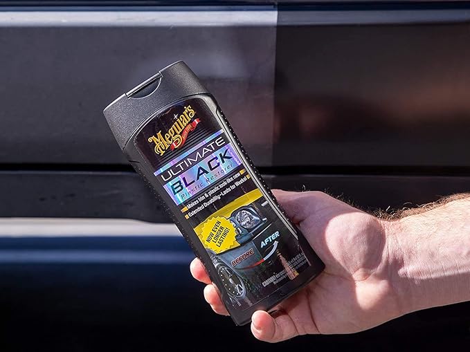 Meguiar's Ultimate Black Plastic Restorer for Plastic, Vinyl & Rubber Trim, 355mL - G15812C