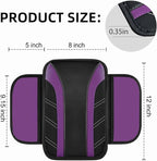 NBTEPEM Purple Center Console Cover, Sporty Leather Armrest Cover Cushion with 2 Storage Pockets, Universal Auto Middle Console Protector, Car Interior Accessories for Most SUV, Truck, Sedan Vehicles