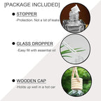 7 Pcs 8ml Hanging Car Air Freshener Diffuser,Empty Black Gradient Glass Essential Diffuser Oil Aromatherapy Fragrance Perfume Pendant Glass Vials with Wooden Caps (Square, 8ml)