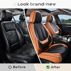 Coverado Seat Covers, Car Seat Covers Front Seats, Car Seat Cover, Car Seat Protector Waterproof, Car Seat Cushion Nappa Leather, Seat Covers Carseat Cover Universal Fit for Most Cars