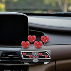 5 Pcs Bling Red Hearts Air Vent Clips, Heart Shape Crystal Car Air Vent Clip Charm Car Air Fresheners for Women Rhinestone Diffuser Vent Clip Cute Decor Bling Cars Accessories,Interior Accessories